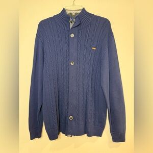 Massimo Dutti Navy Cardigan Sweater